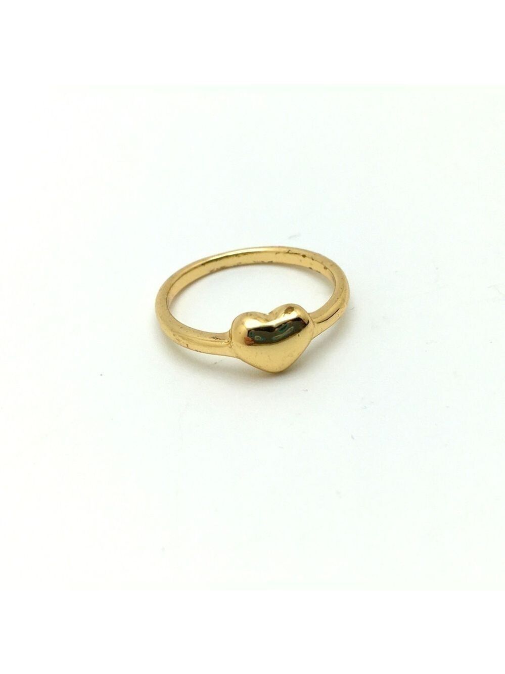 Minimalist Gold Heart Ring, Size 7.5